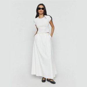 Reformation Lucy Skirt | White
